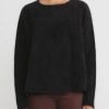 Rundholz Knitwear | Racoon Hair Long Sleeve Sweater In Black