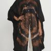 Gilda Midani Tunics | Pattern Dyed Linen Square Dress In Fire Ring Black