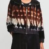 Gilda Midani Jackets | Pattern Dyed Mini Midani Hoodie In Chocolate Brown Row