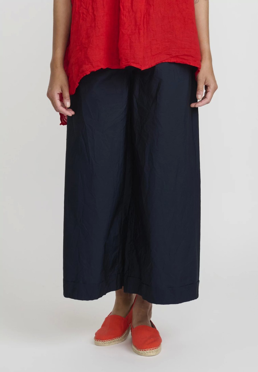 Daniela Gregis Pants | Cotton Pigiama Trousers In Navy Blue