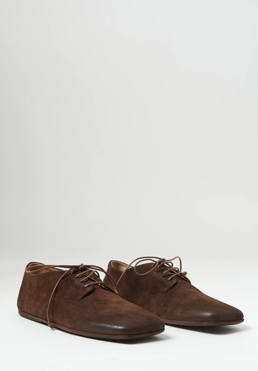 Marsèll Shoes | Leather ''Spato'' Derby In Chocolate Brown