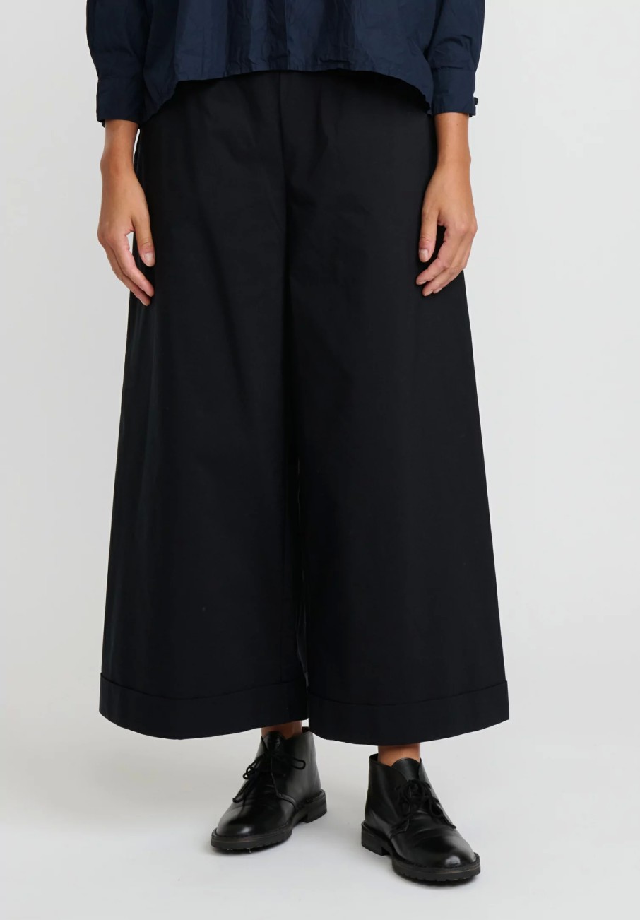 Daniela Gregis Pants | Cotton Pantalone Pigiama Pants In Nero Black