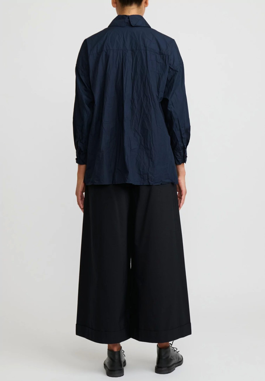 Daniela Gregis Pants | Cotton Pantalone Pigiama Pants In Nero Black