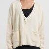 Rundholz Knitwear | Racoon Hair Knit Cardigan In Ivory White