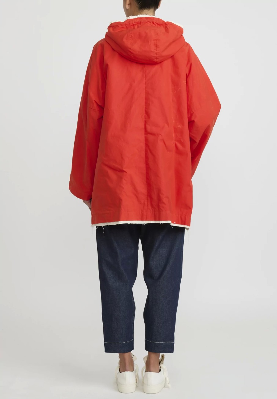 Toogood Coats & Dusters | Waxed Cotton Trawlerman Coat In Buoy Orange