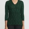 Lainey Keogh Knitwear | Cashmere V-Neck Sweater In Emerald Green