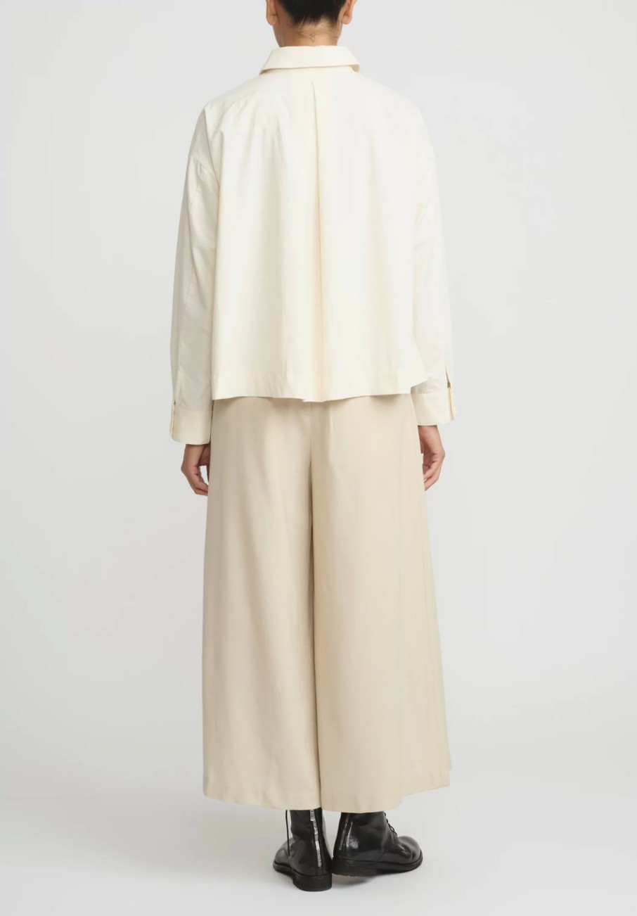 A Tentative Atelier Pants | Drapey Flared Pants In Natural