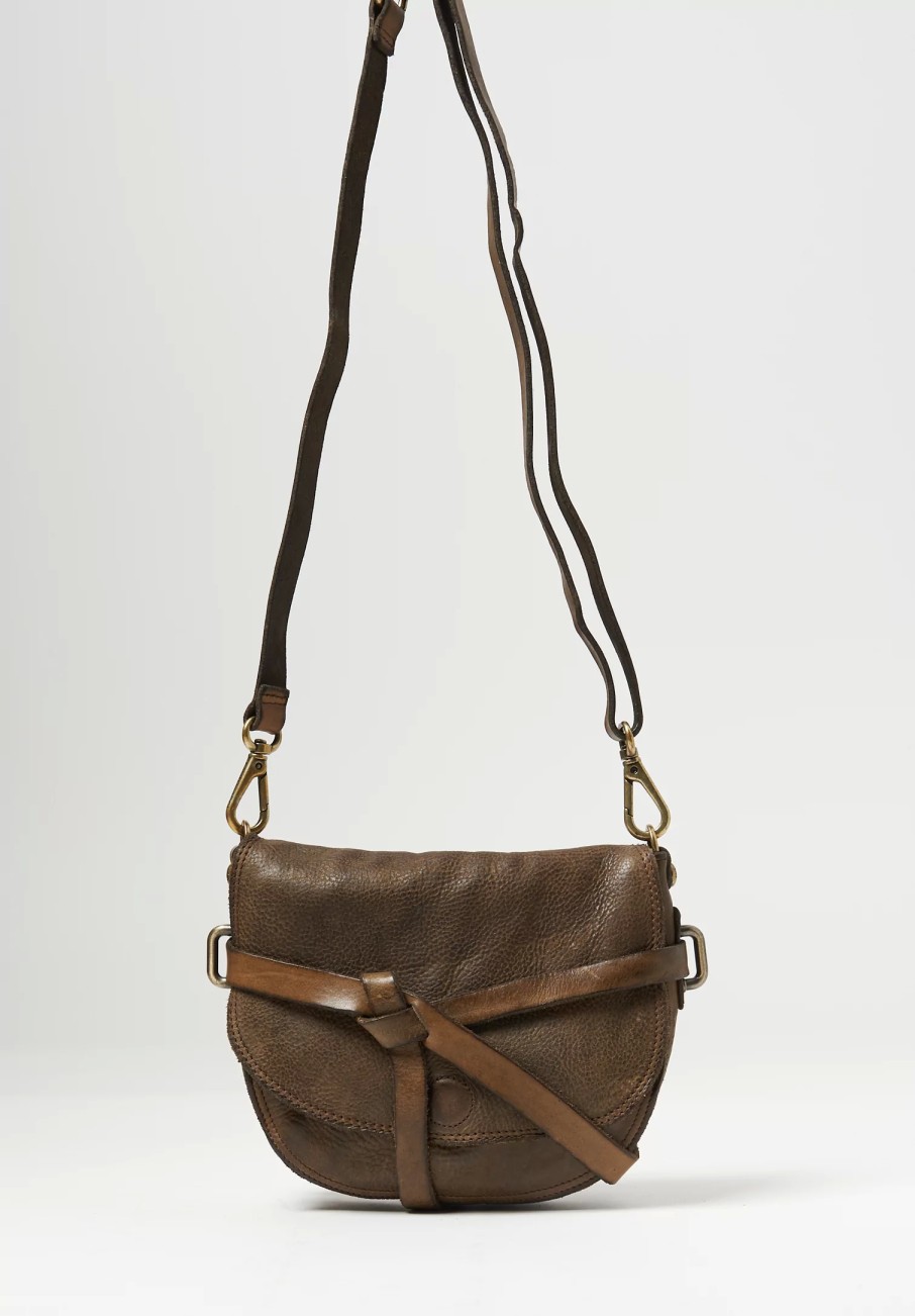 Campomaggi Handbags | Simple Knot Crossbody Bag In Military Green