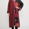 Mieko Mintz Coats & Dusters | 4-Layer Vintage Cotton Oversized Coat In Red, Black And Grey