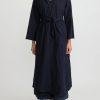 Daniela Gregis Coats & Dusters | Washed Cotton Spicchi Jeroni Coat In Navy Blue