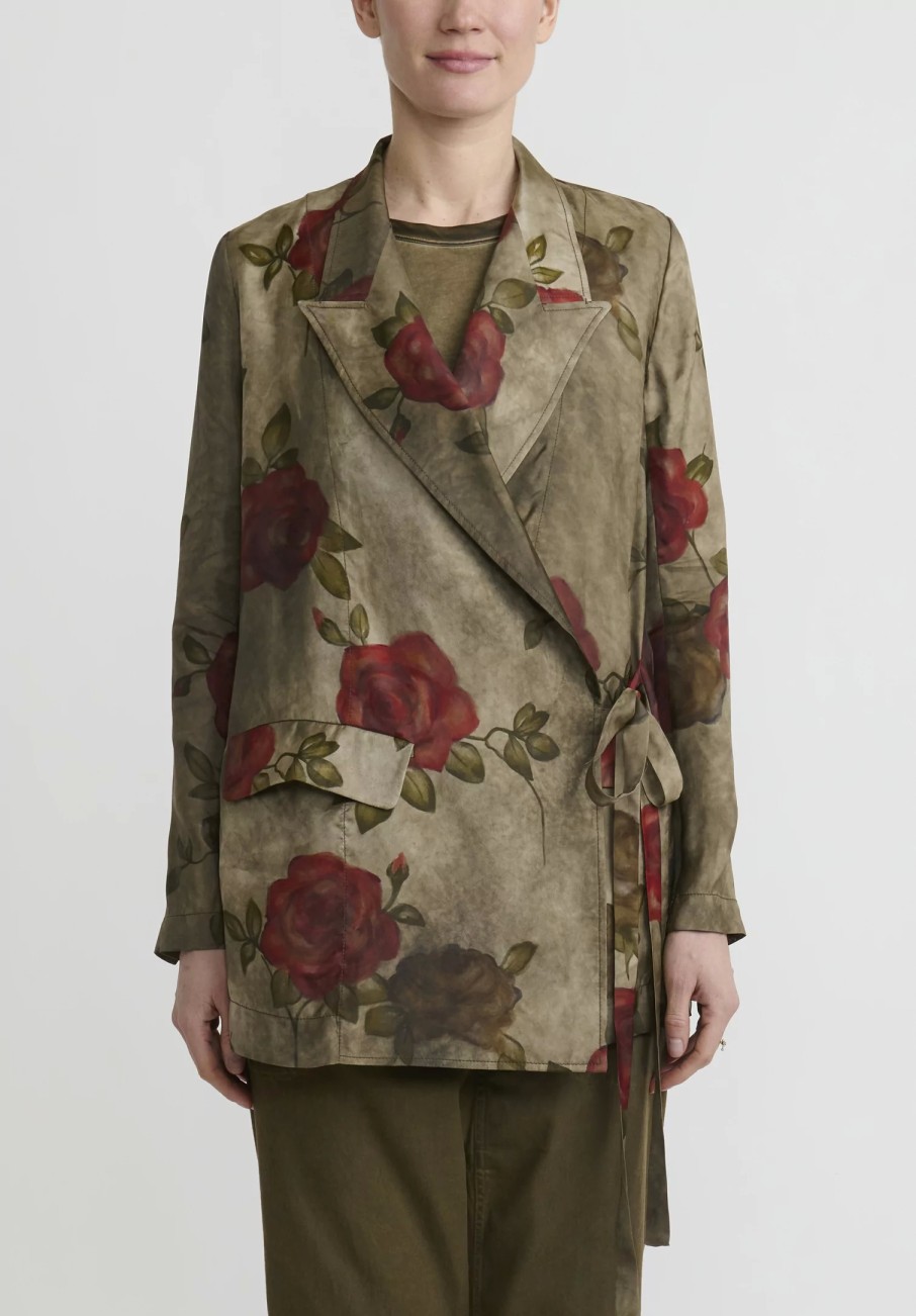 Uma Wang Jackets | Moulay ''Khloe'' Jacket In Army Green & Red