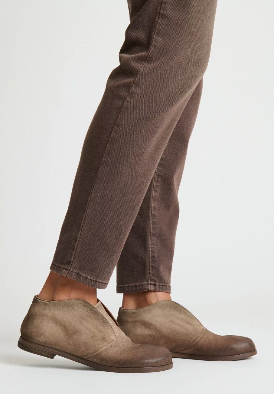 Marsèll Boots | Suede Listello Slip-On Shoe In Argilla Brown