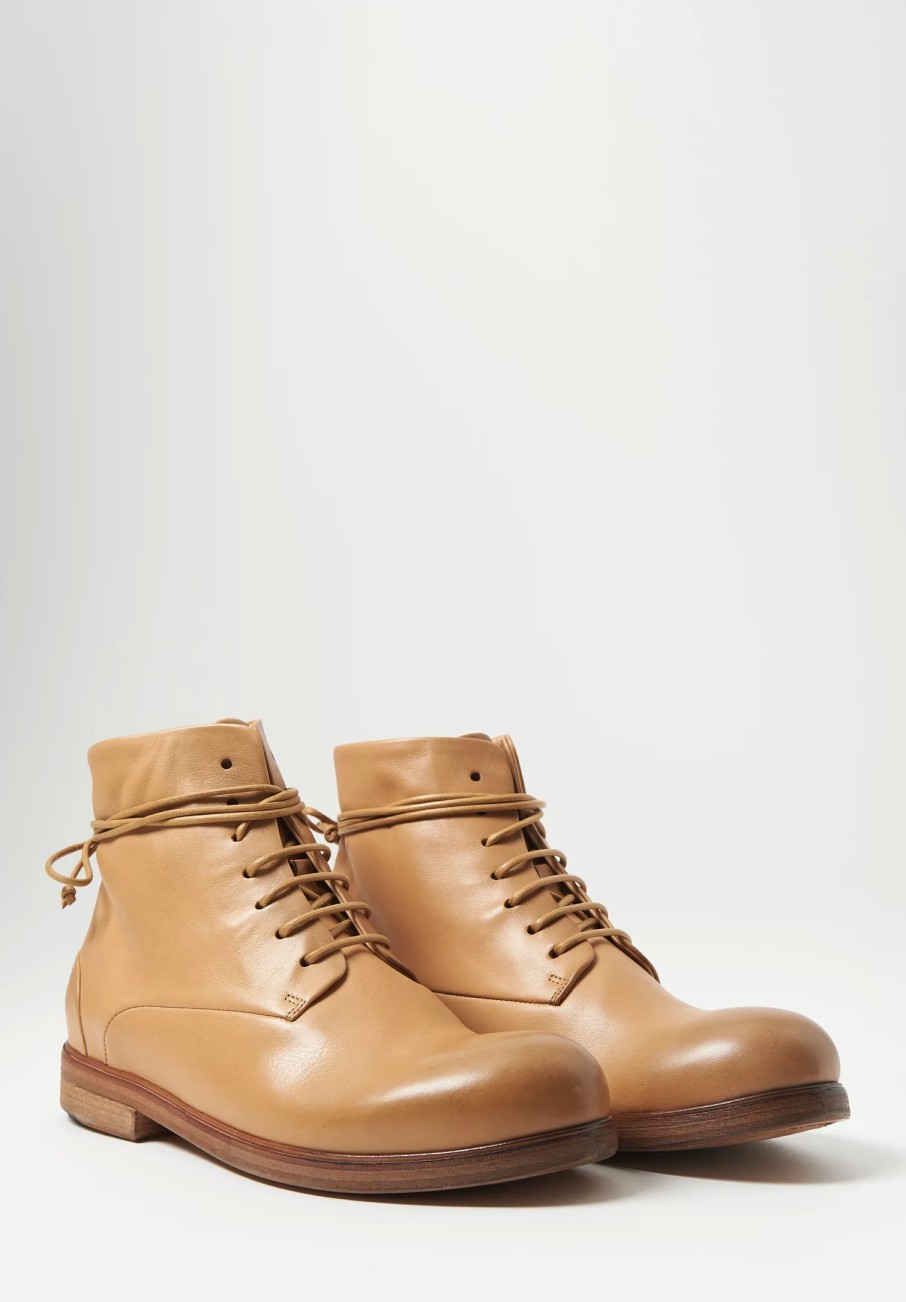 Marsèll Boots | Marsell Zucca Media Lace Up Ankle Boot In Cuoio Brown