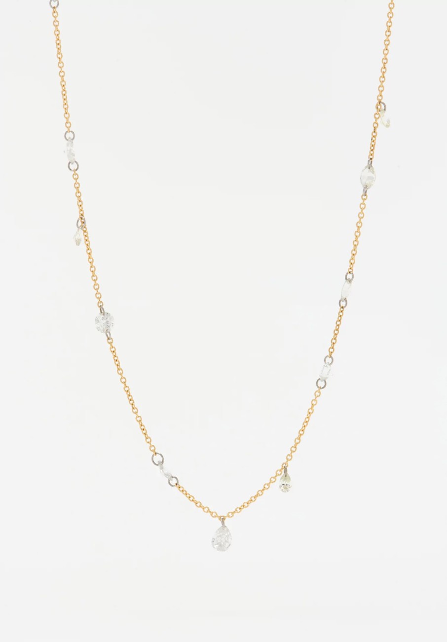 TAP by Todd Pownell Necklaces | 18K, Cable Chain Necklace With 13 Diamonds