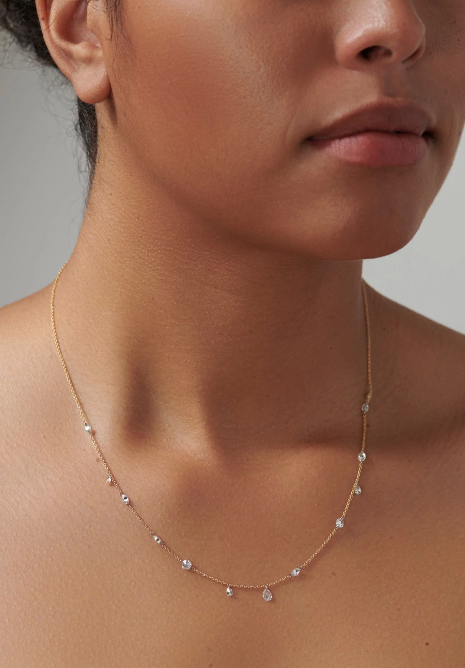 TAP by Todd Pownell Necklaces | 18K, Cable Chain Necklace With 13 Diamonds