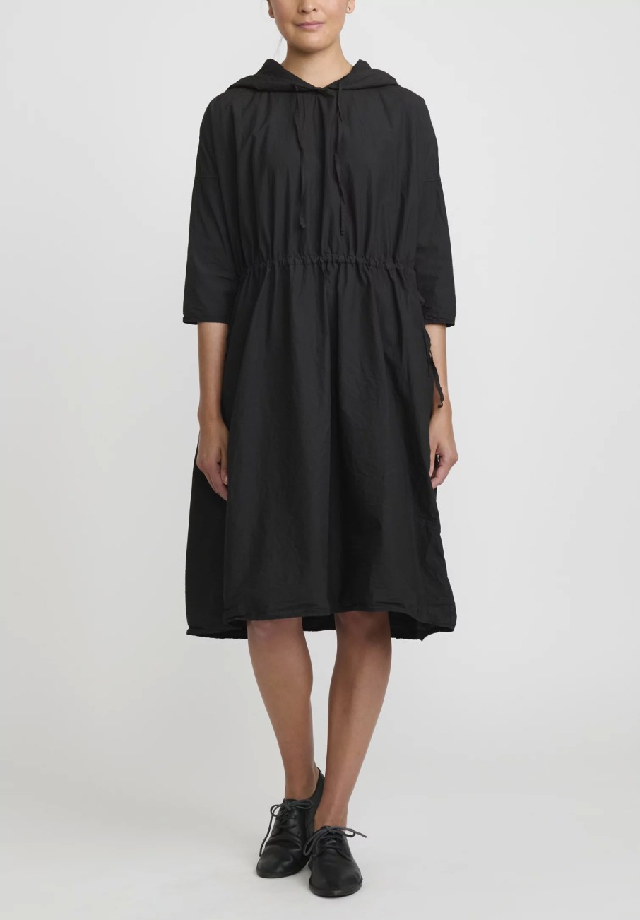 Album di Famiglia Dresses | Cotton Hooded Tc Dress In Black