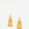 Prounis Earrings | 22K, Hinged Laurel Hoop Earrings