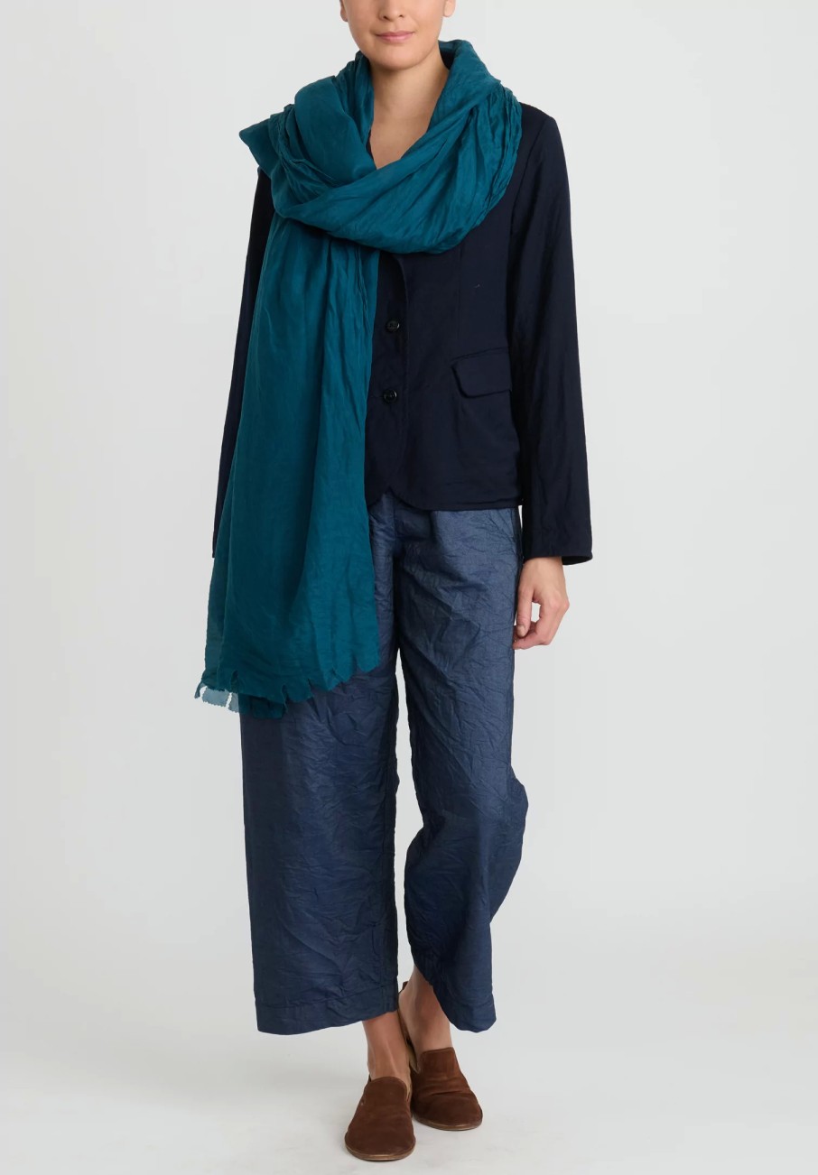 Chez Vidalenc Jackets | Hand-Dyed Wool Mar Simple Jacket In Navy Blue