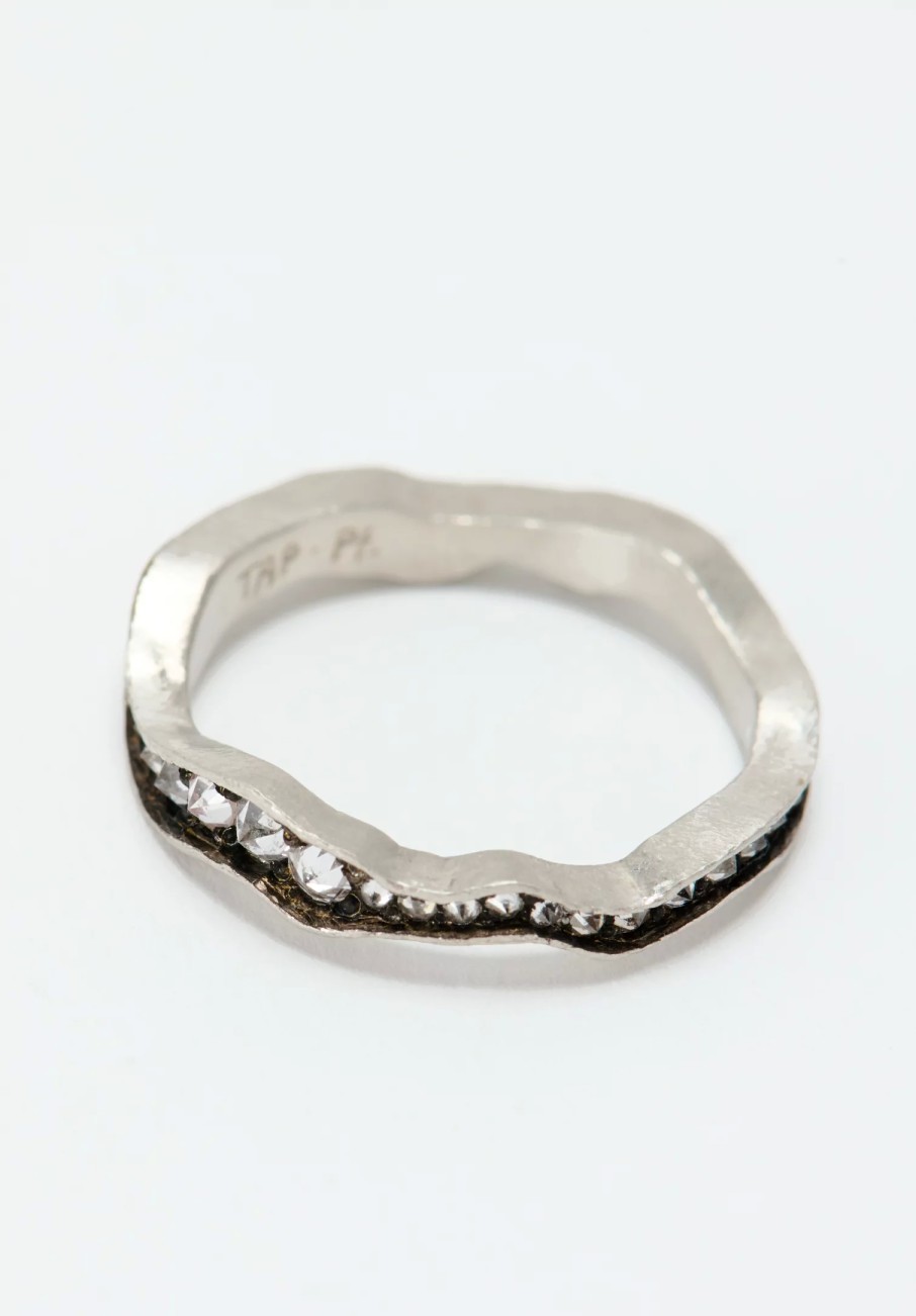 TAP by Todd Pownell Rings | Platinum, Diamond Wavy Eternity Band