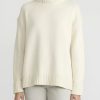 Jil Sander Knitwear | Cashmere High Neck Sweater In Natural White