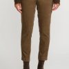 Rundholz Black Label Pants | Cropped Cotton Corduroy Skinny Stretch Pants In Bronze Brown