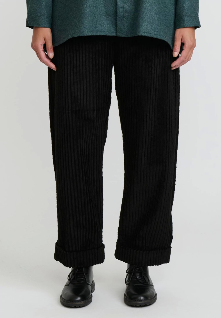 Toogood Pants | Tracer Trouser Corduroy Pants In Flint Black