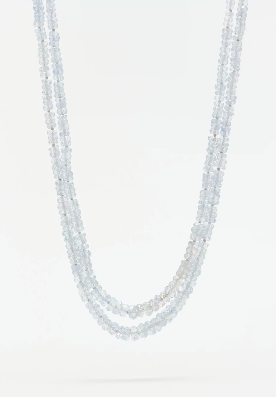 Denise Betesh Necklaces | 18K, 22K, Light Blue Sapphire Double Strand Necklace