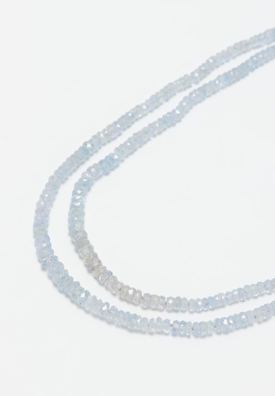 Denise Betesh Necklaces | 18K, 22K, Light Blue Sapphire Double Strand Necklace