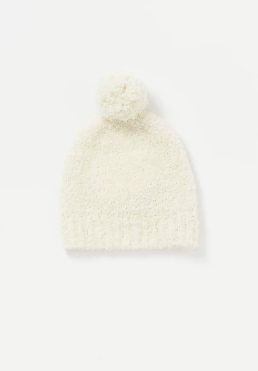 Jil Sander+ Hats | Jil Sander Wool Beanie With Pom Pom In Natural