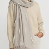 Lauren Manoogian Scarves & Shawls | Handwoven Baby Alpaca And Wool Tuft Wrap In Grey Granite & Raw White