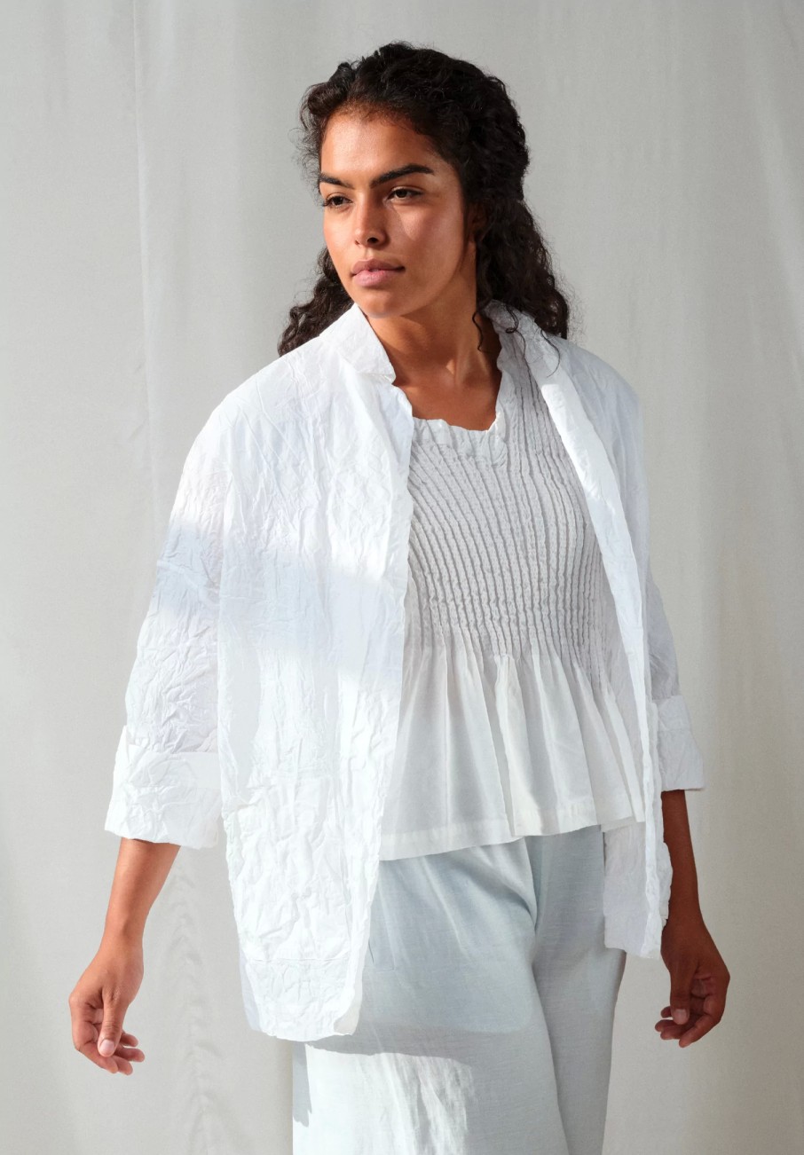 Issey Miyake Tops | Imprint Shirt In White