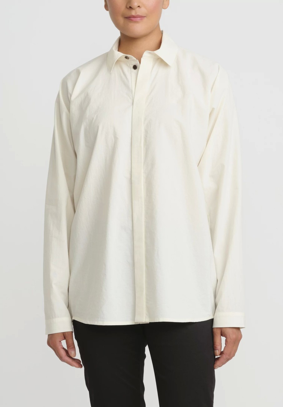 Jan-Jan Van Essche Shirts & Blouses | Organic Kinari Cotton & Hemp Shirt In Natural