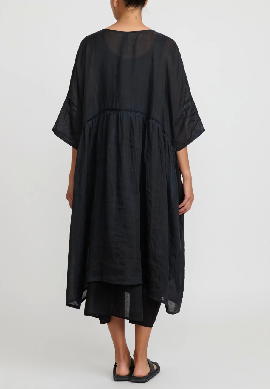 Gilda Midani Dresses | Linen Over Dress In Black