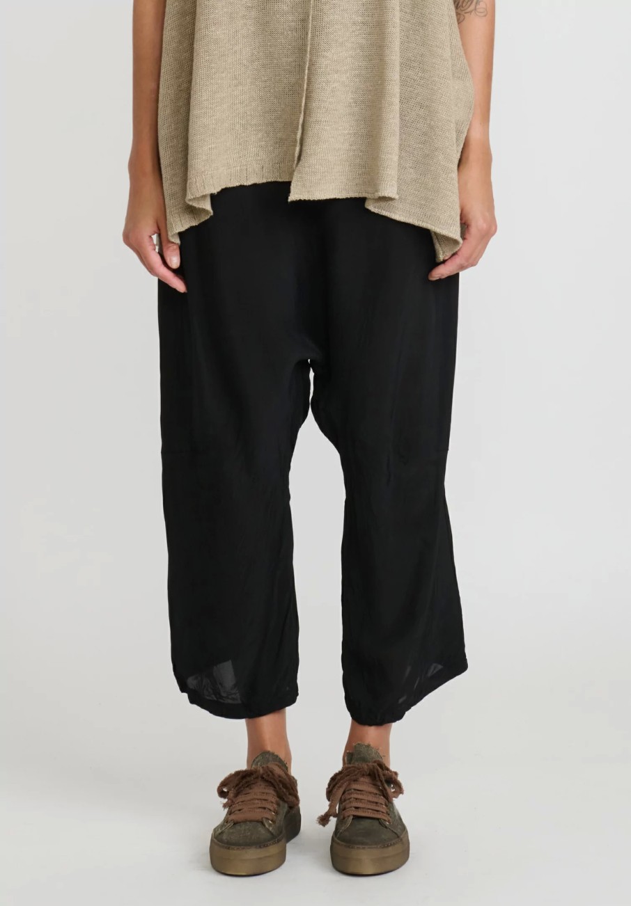 Rundholz Pants | Drop Crotch Straight Leg Pants In Black