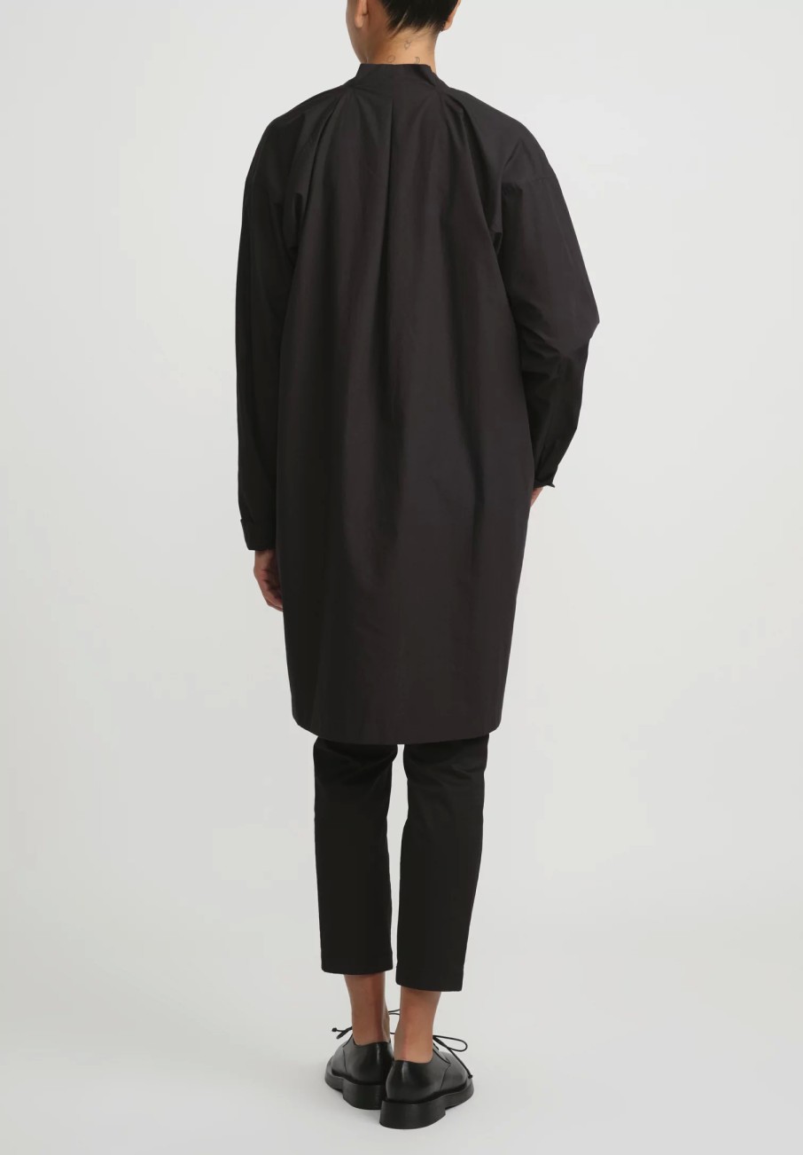 Jan-Jan Van Essche Shirts & Blouses | Organic Cotton & Hemp Long Shirt In Black