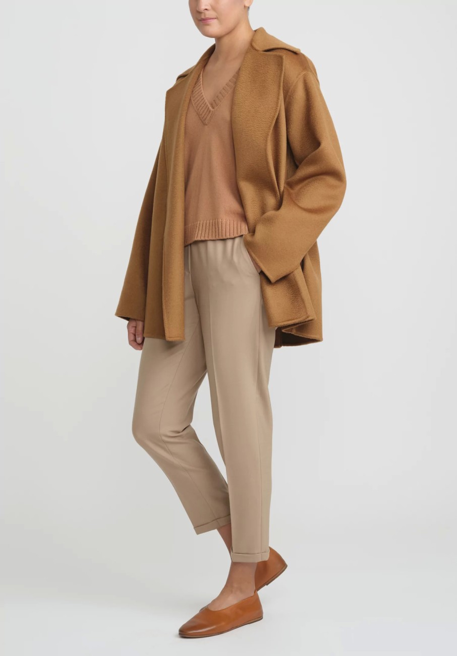 Nanna Pause Jackets | Cashmere Davos Secret Wrap Jacket In Deer Brown