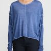 Umit Unal Tops | Oversized Short Top In Indigo Blue