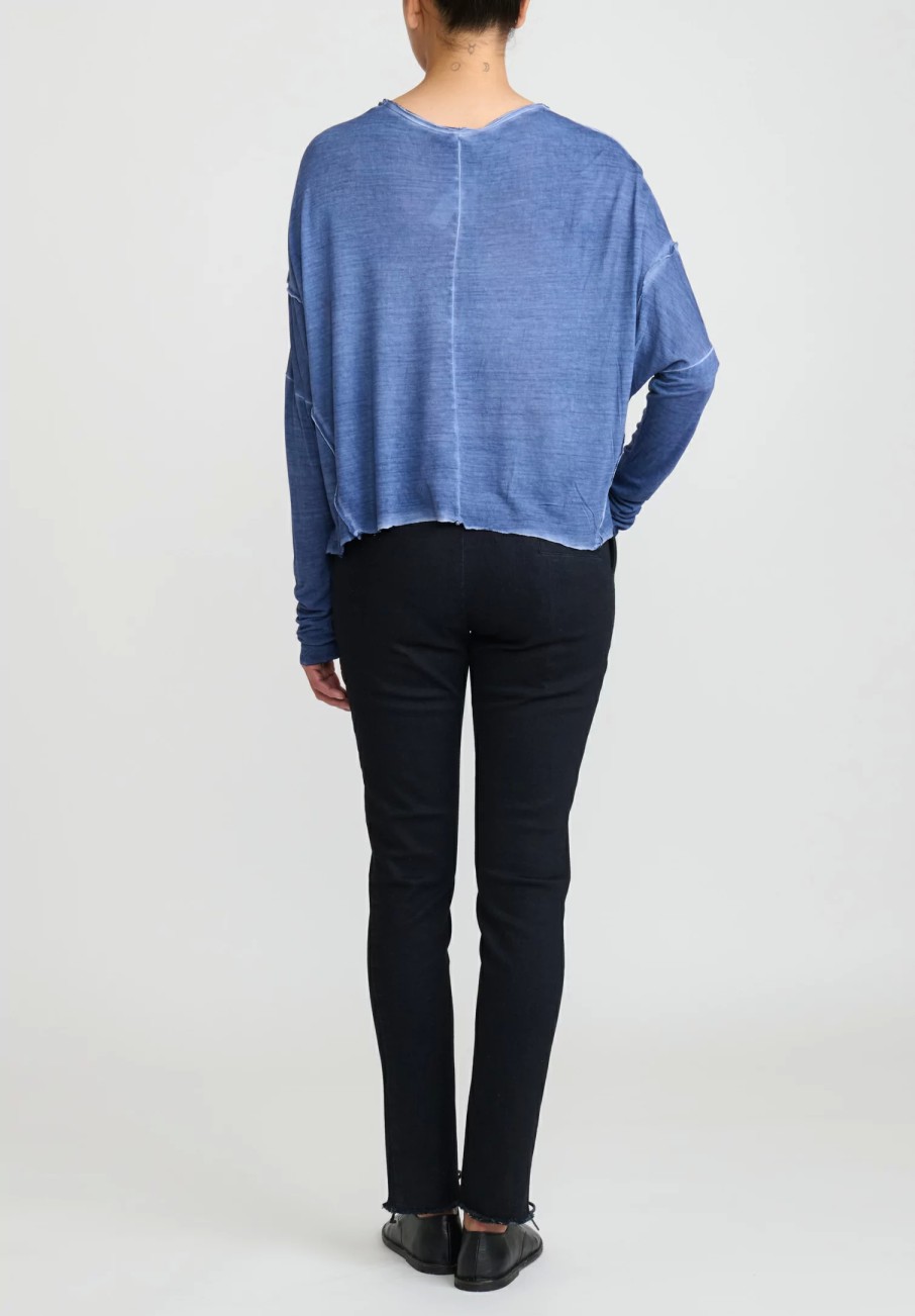 Umit Unal Tops | Oversized Short Top In Indigo Blue