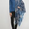 Avant Toi Scarves & Shawls | Hand-Painted Cashmere Spot & Velo Scarf In Nero Turquoise