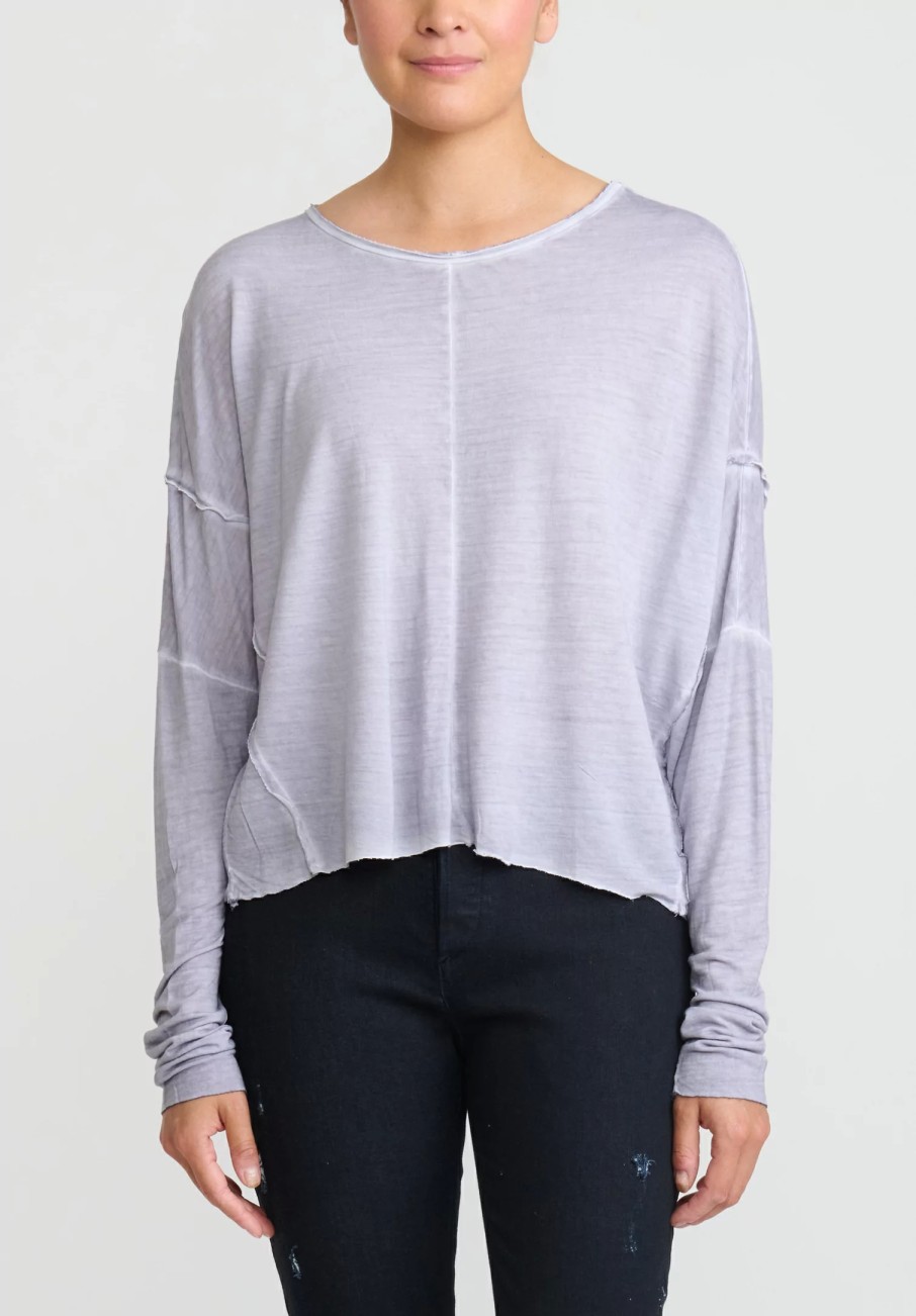 Umit Unal Tops | Oversized Short Top In Grey