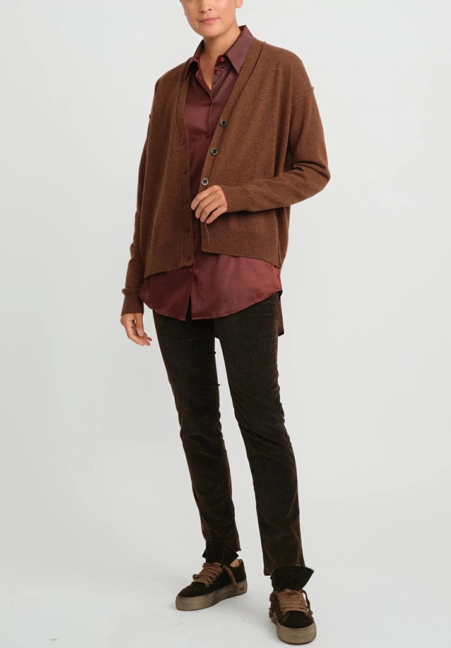 Uma Wang Shirts & Blouses | Silk Evaristo Tavella Shirt In Dark Red