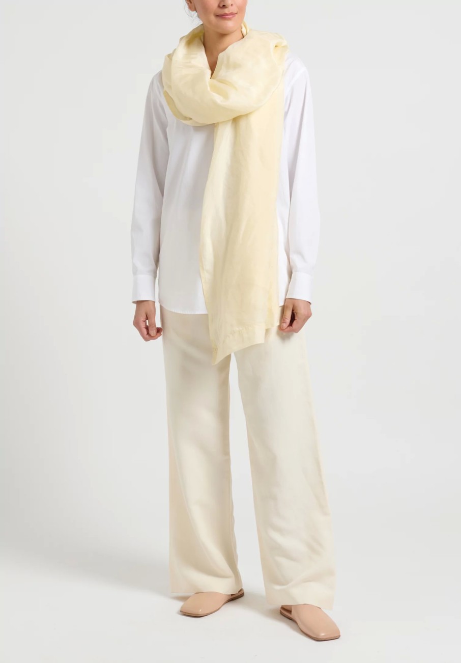 The Row Pants | Silk/Linen ''Dandy'' Pants In Ivory