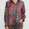 Bokja Shirts & Blouses | Silk Twill Infatuation Blue Z Shirt In Blue & Red