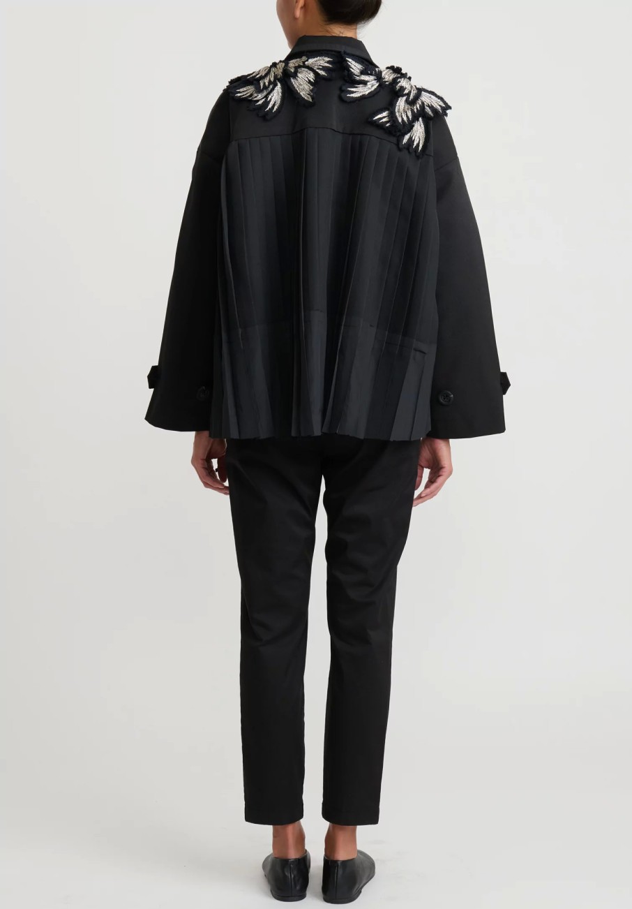 Biyan Jackets | Pleated ''Calaya'' Jacket In Black