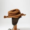 Horisaki Design & Handel Hats | Beaver Fur Felt Wrinkled Hat With Earflaps In Khaki Brown