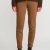 Rundholz Black Label Pants | Cotton Skinny Stretch Pants In Bronze Brown