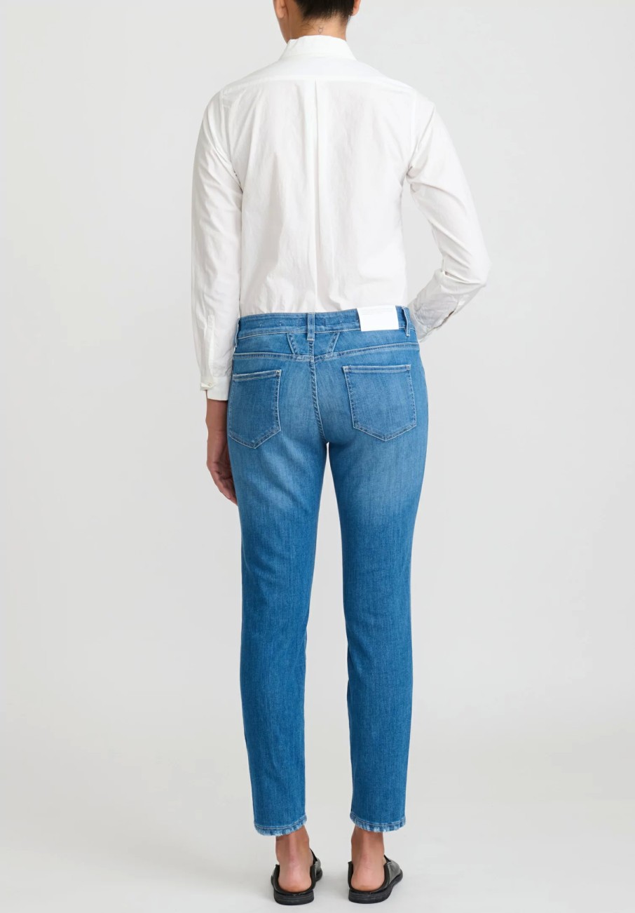 Closed Denim | Baker Mid-Rise Jeans In Faded Dark Blue