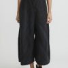 Gilda Midani Pants | Solid Linen And Silk Egg Pants In Black