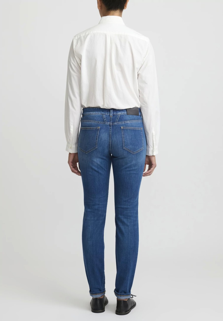 Closed Denim | Cotton Long Narrow Baker Jeans In Dark Blue