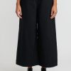 Daniela Gregis Pants | Washed Cotton Wide Leg Pigiama Pants In Nero Black